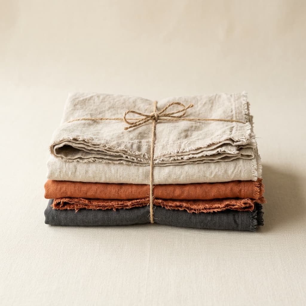 Hand-Pressed Linen Napkins — Set of 4